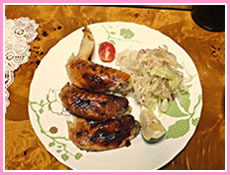 鶏手羽のにんにく塩麹焼き